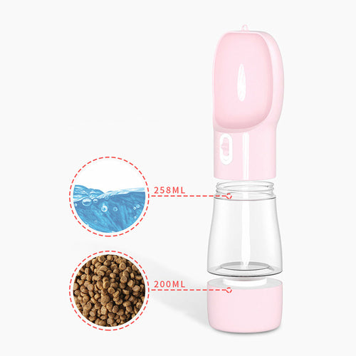 2-in-1 Portable Pet Water & Food Bottle
