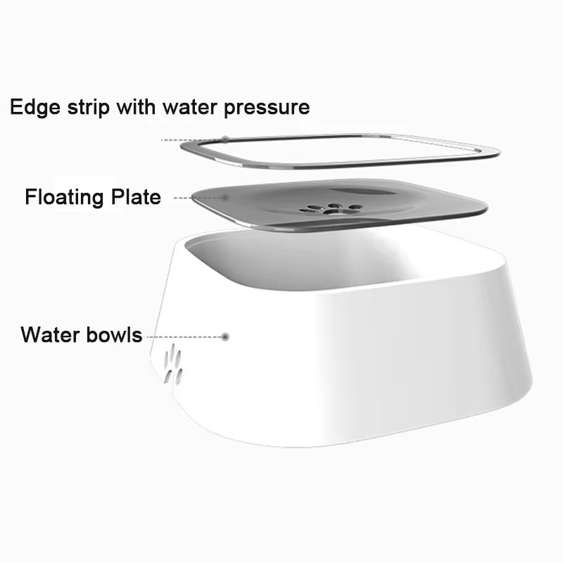 Non-Spill Plastic Dog Water Bowl with Floating Design - Perfect for All Breeds
