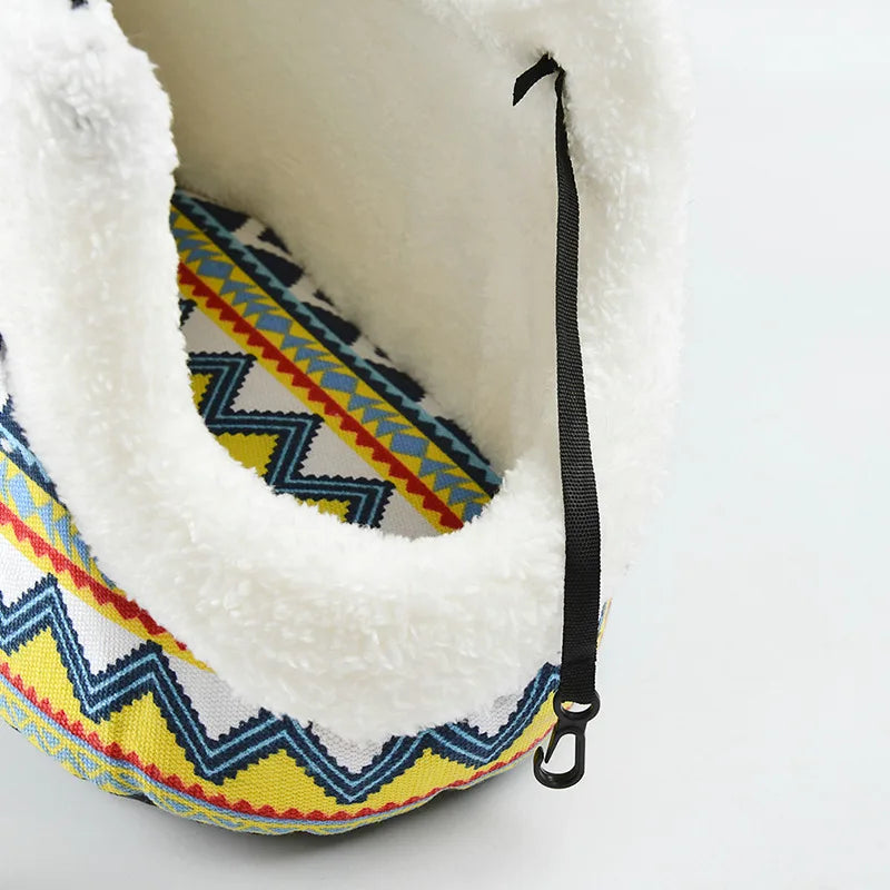 Cozy Classic Pet Carrier Backpack for Small Dogs and Kittens - Perfect for Outdoor Travel with Your Chihuahua or Pug