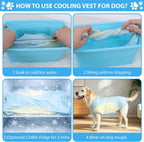 Ultimate Dog Cooling Vest - Ice Silk Breathable Mesh Jacket for All Breeds, Lightweight Summer Coat in Mustard Navy (XXL)